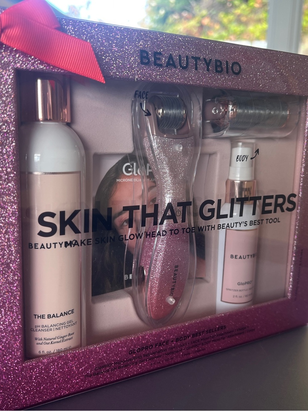 BEAUTYBIO GloPro Skin That Glitters Skincare Set - Sparkle Pink